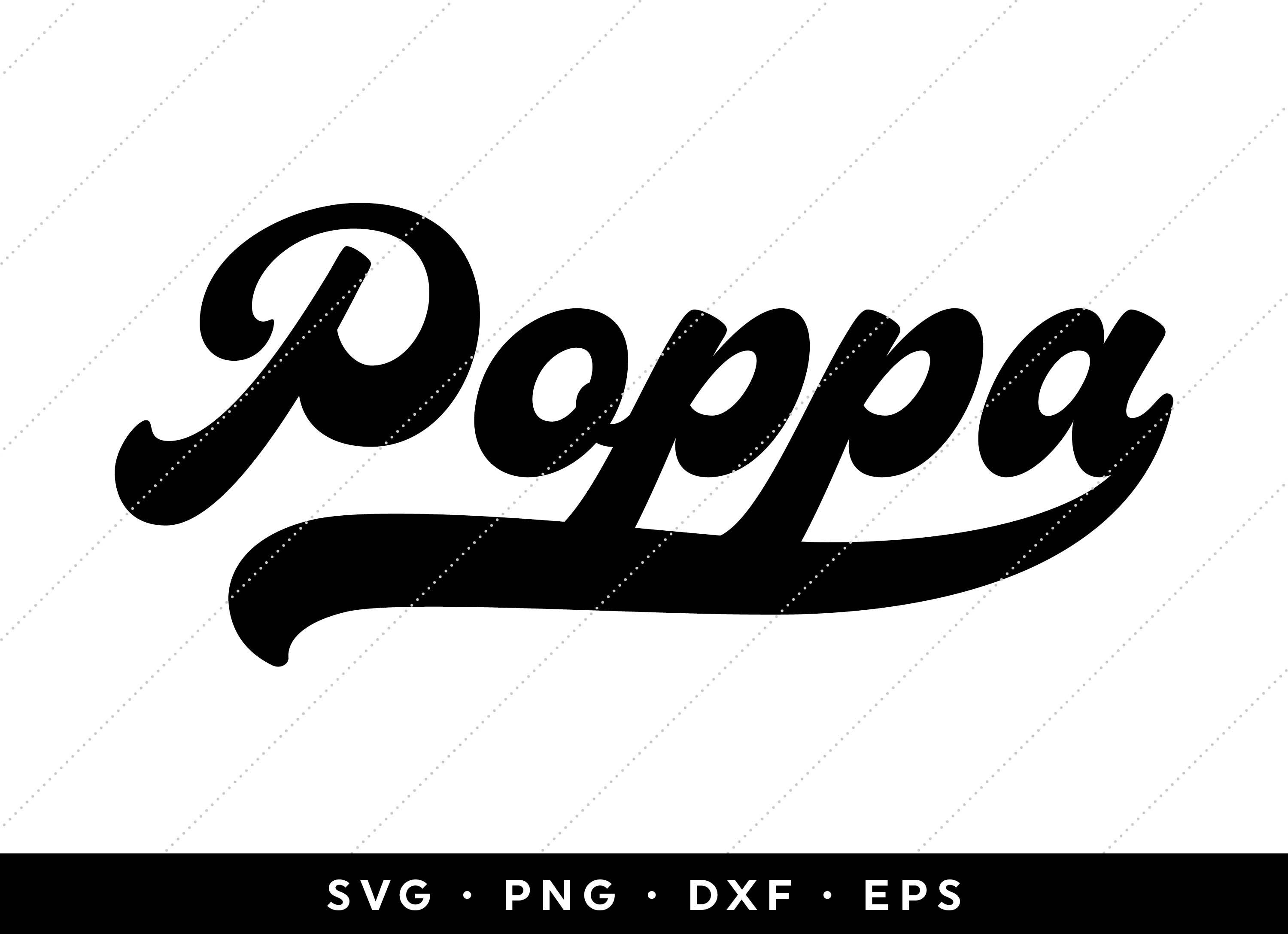 Retro Poppa SVG Fathers Day SVG Vintage Font SVG New Poppa | Etsy