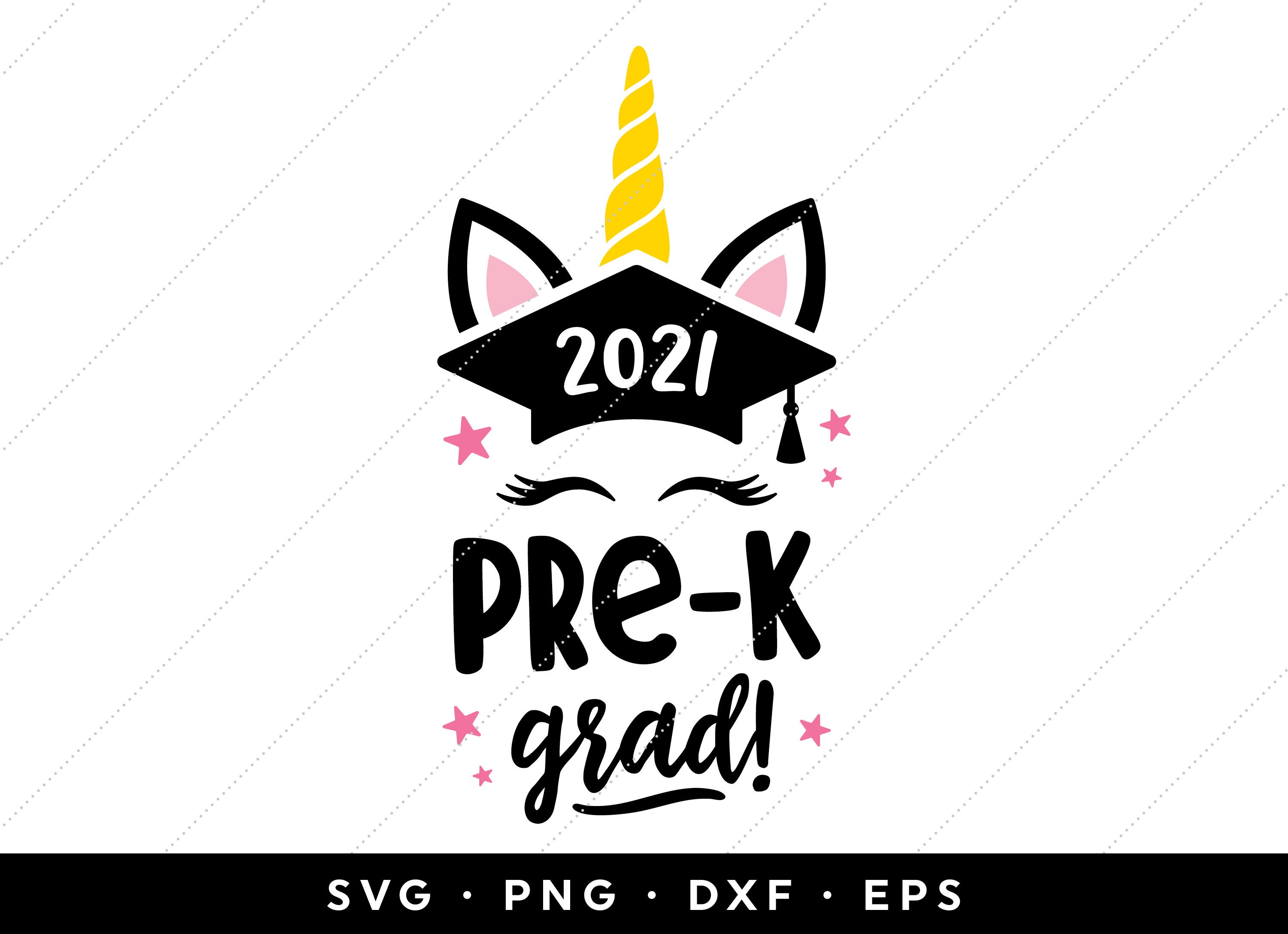Download Pre-K 2021 Unicorn Grad SVG Pre-K Graduation Shirt SVG | Etsy