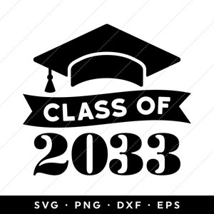 Class of 2033 SVG, Seniors 2033 SVG, Graduation 2033 SVG, 2033 Graduation Cap svg, svg files, clip art, cricut, silhouette, svg, png