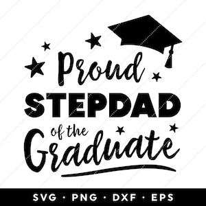 Fier beau-père l'obtention du diplôme SVG, conception de chemise 2024 SVG, graduation casquette svg, clipart, cricut, silhouette, svg, png, dxf, fichiers eps