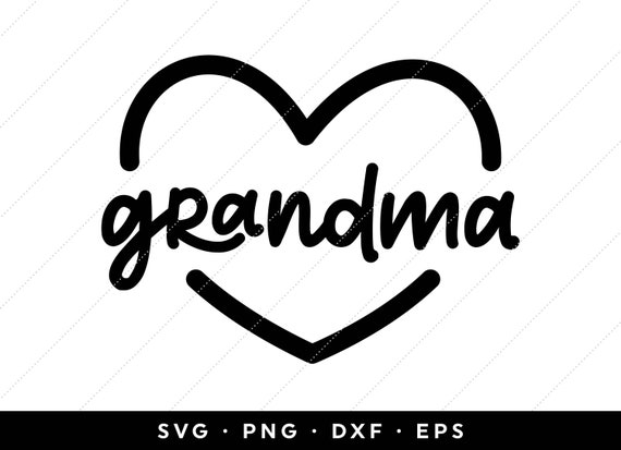 Grandma Heart Heart Grandma SVG Best Grandma SVG Love - Etsy