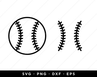 Baseball SVG, Baseball Stitches SVG, Softball SVG, Sports svg, Cricut, Silhouette, png dxf eps