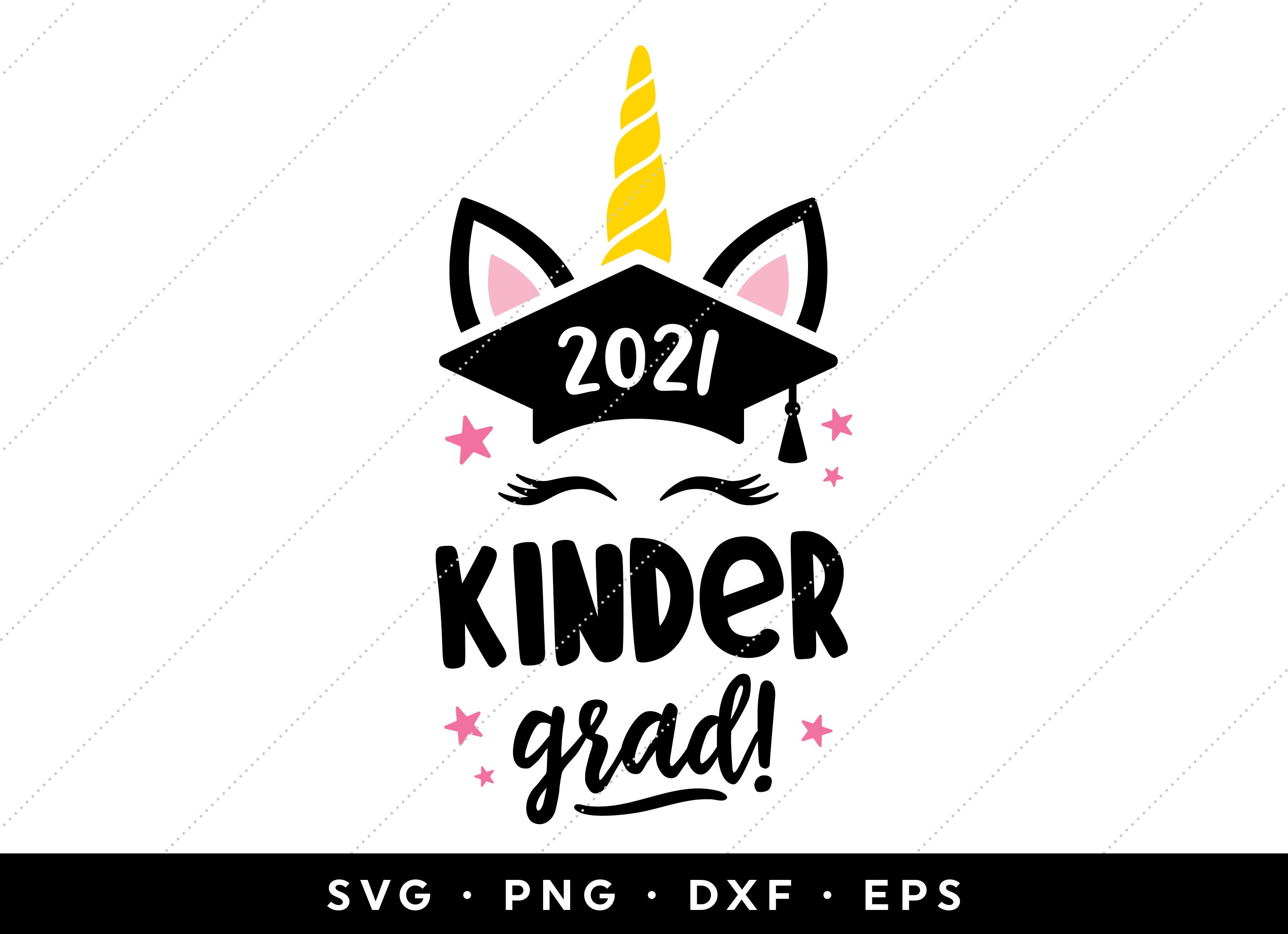 Download Kinder 2021 Unicorn Grad Svg Kindergarten Graduation Shirt Etsy