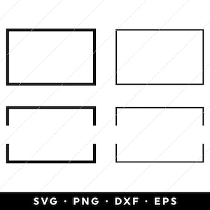 Rectangle Frame Bundle SVG, Outline Frame SVG, Geometric Frame svg, Shape svg, Cricut, Template, Instant Download, Cut Files