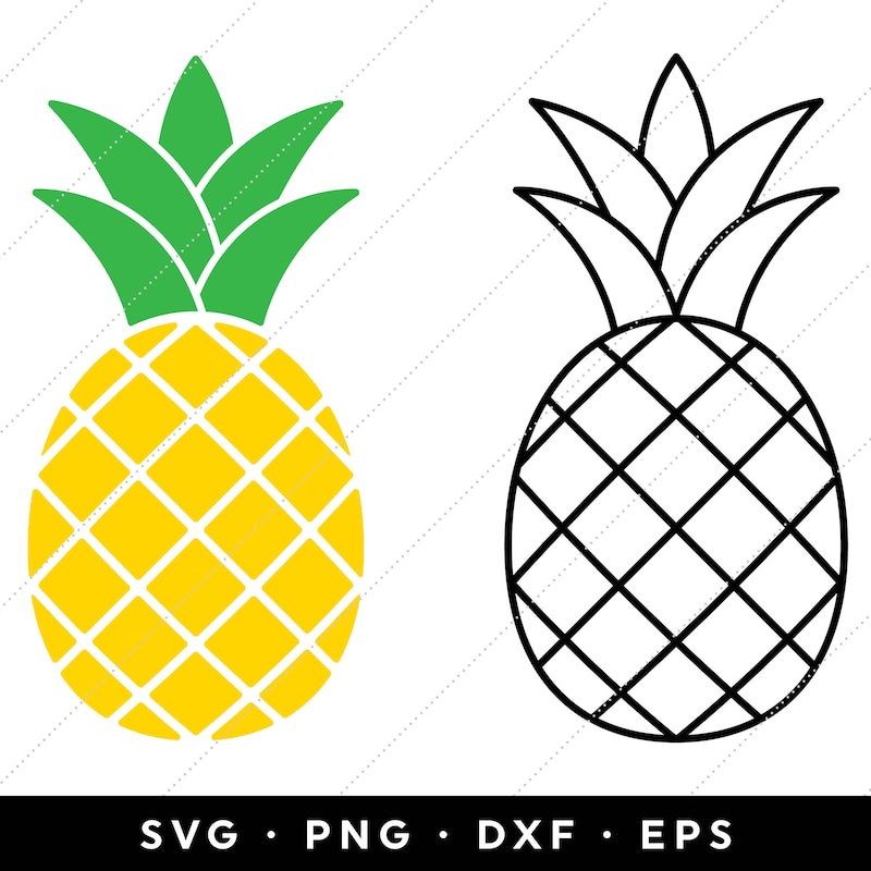 Pineapple Silhouette Etsy