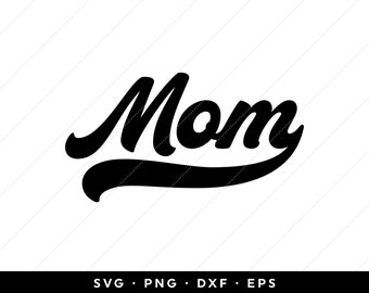 Retro Mom SVG, Mothers Day SVG, Vintage Font Mom SVG, New Mom svg, Mom Shirt svg, Motherhood svg, clip art, cricut, silhouette, png, eps