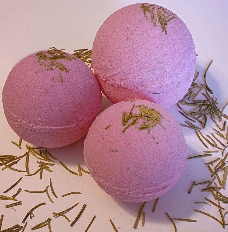 Bathing Beauty/ Rose Pink Bath Bomb/ Natural Bath Bombs/ Etsy
