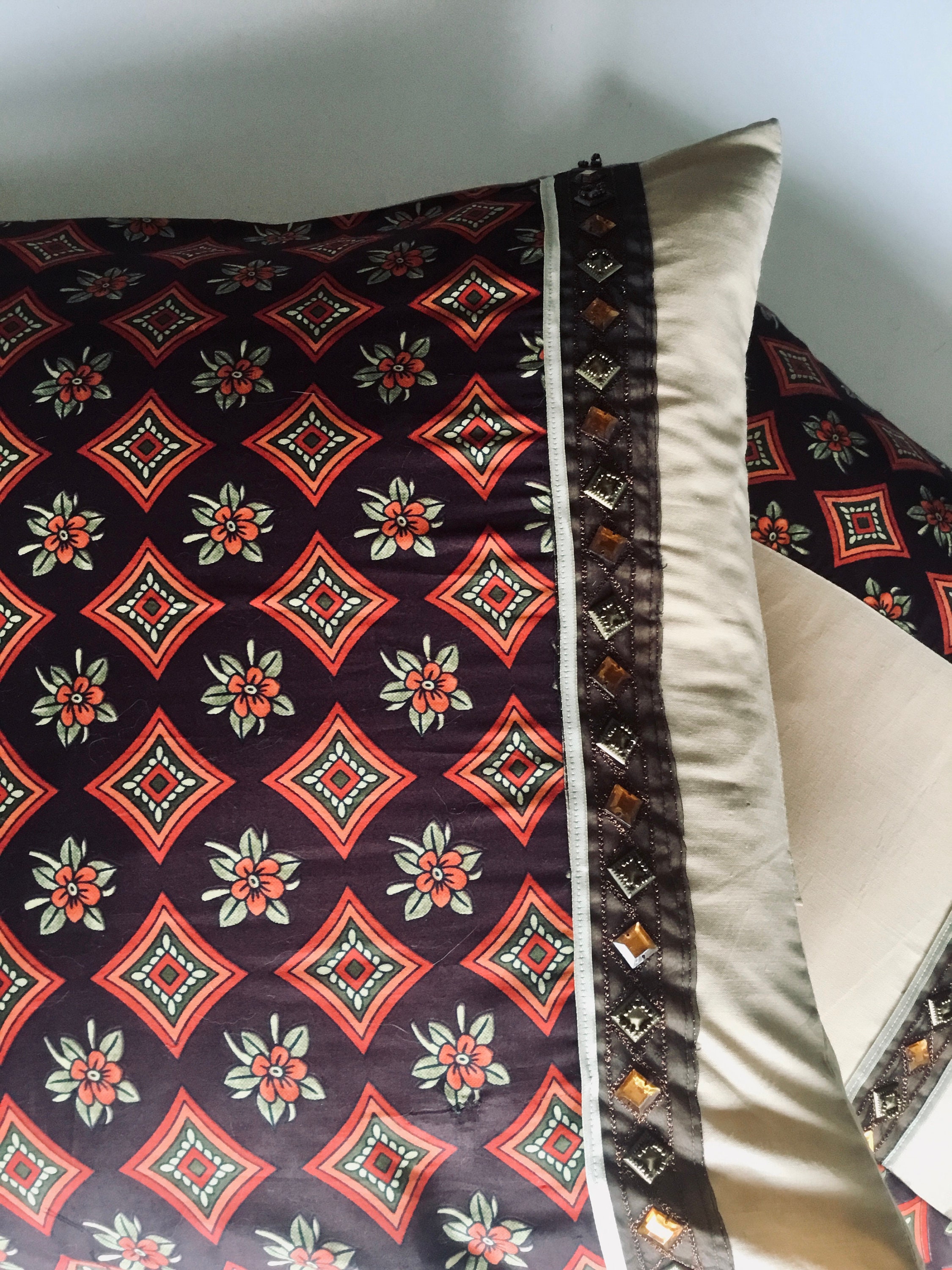 2 x Cushion covers cotton fits 50cm x 50cm cushion standard Etsy