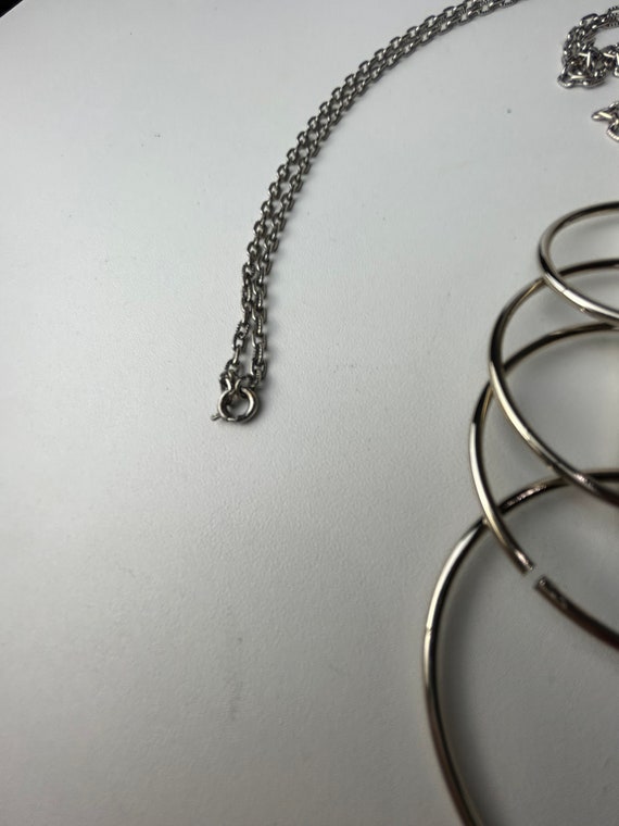Vintage Silver Articulated Circles Necklace - image 7