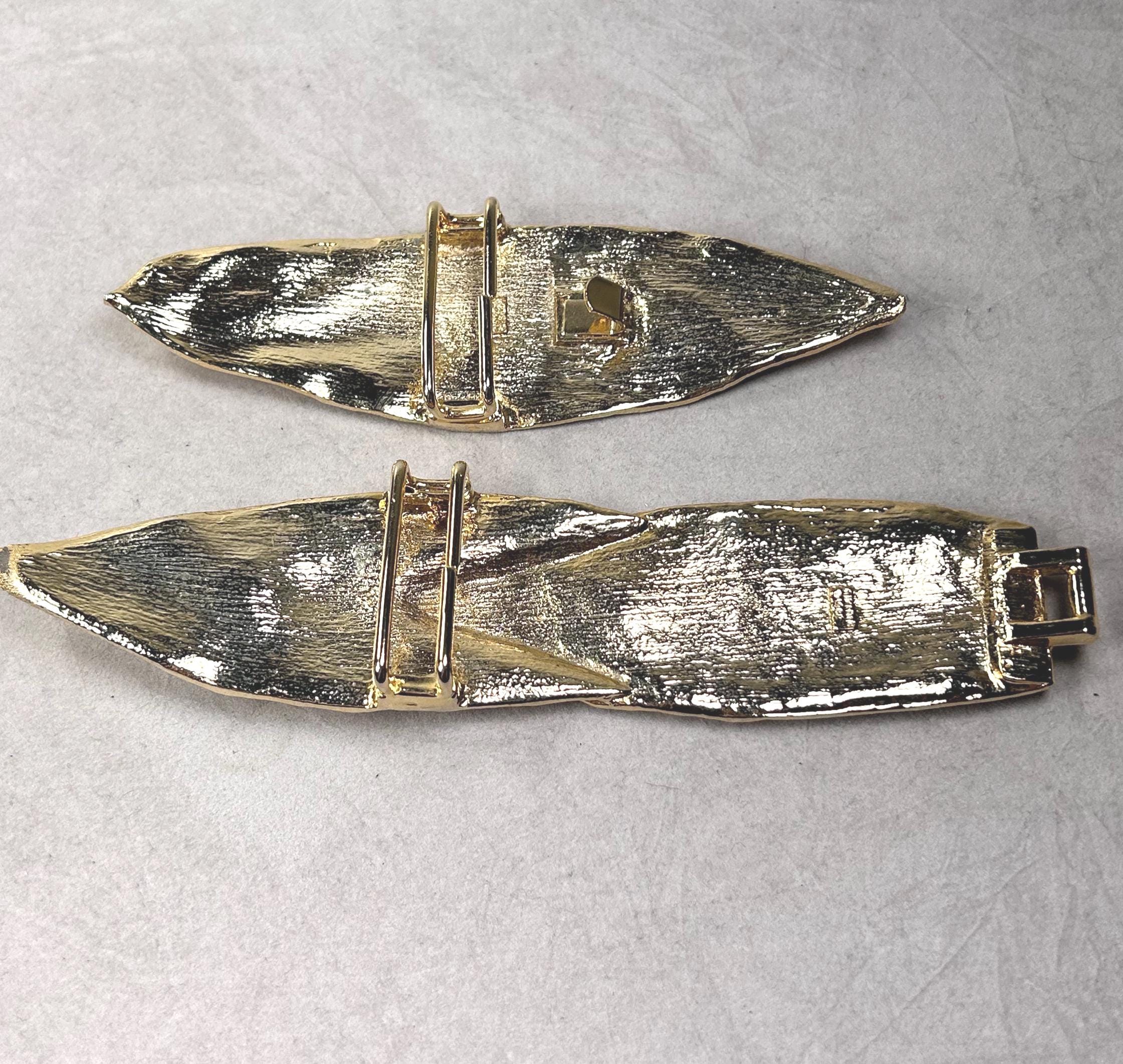 Vintage Mimi N Di 1982 Gold Leaves Belt Buckle - Etsy display picture 1