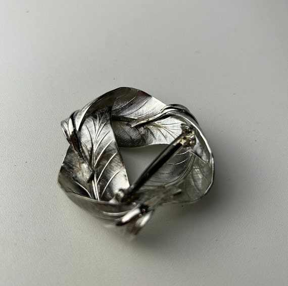 Vintage Silver Tone 3D Leaf Brooch - Etsy