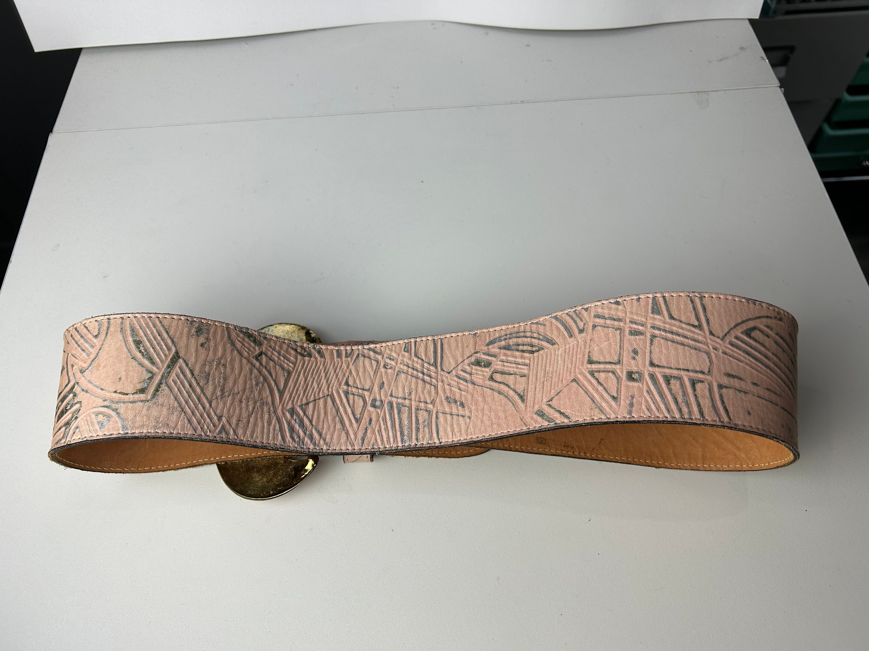 Jenny And The Boys Cream Color Leather Belt Size Small Classic Belt | Jenni Kayne main image 3