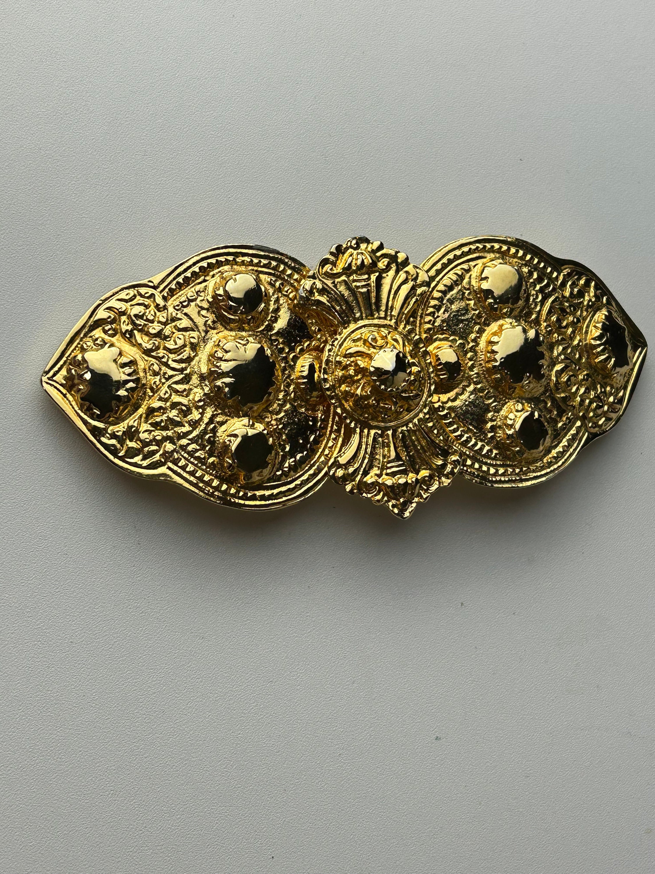 Vintage Alexis Kirk Gold Statement Belt Buckle - Etsy