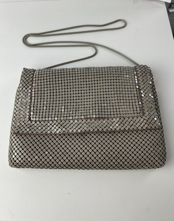 Vintage Tan Mesh Convertible Bag - Shoulder or Clu