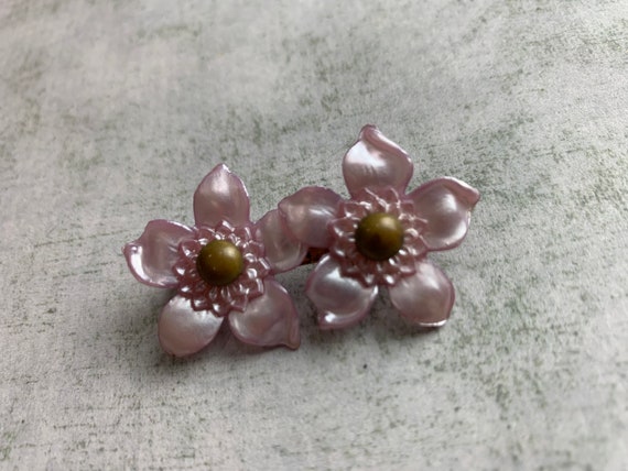 Vintage Lilac Purple Double Flower Early Plastic … - image 2