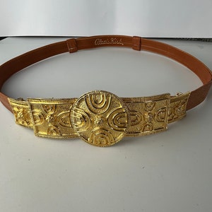 Vintage Alexis Kirk Belt Buckle Gold Tone Alexis Kirk Vintage Goldtone Belt Buckle (a few nicks due to  main image 3