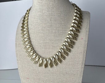 Vintage Gold Tone Modernist Necklace