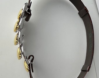 Vintage Alexis Kirk Gold & Silver Tone Statement Belt: Faux  display picture 1