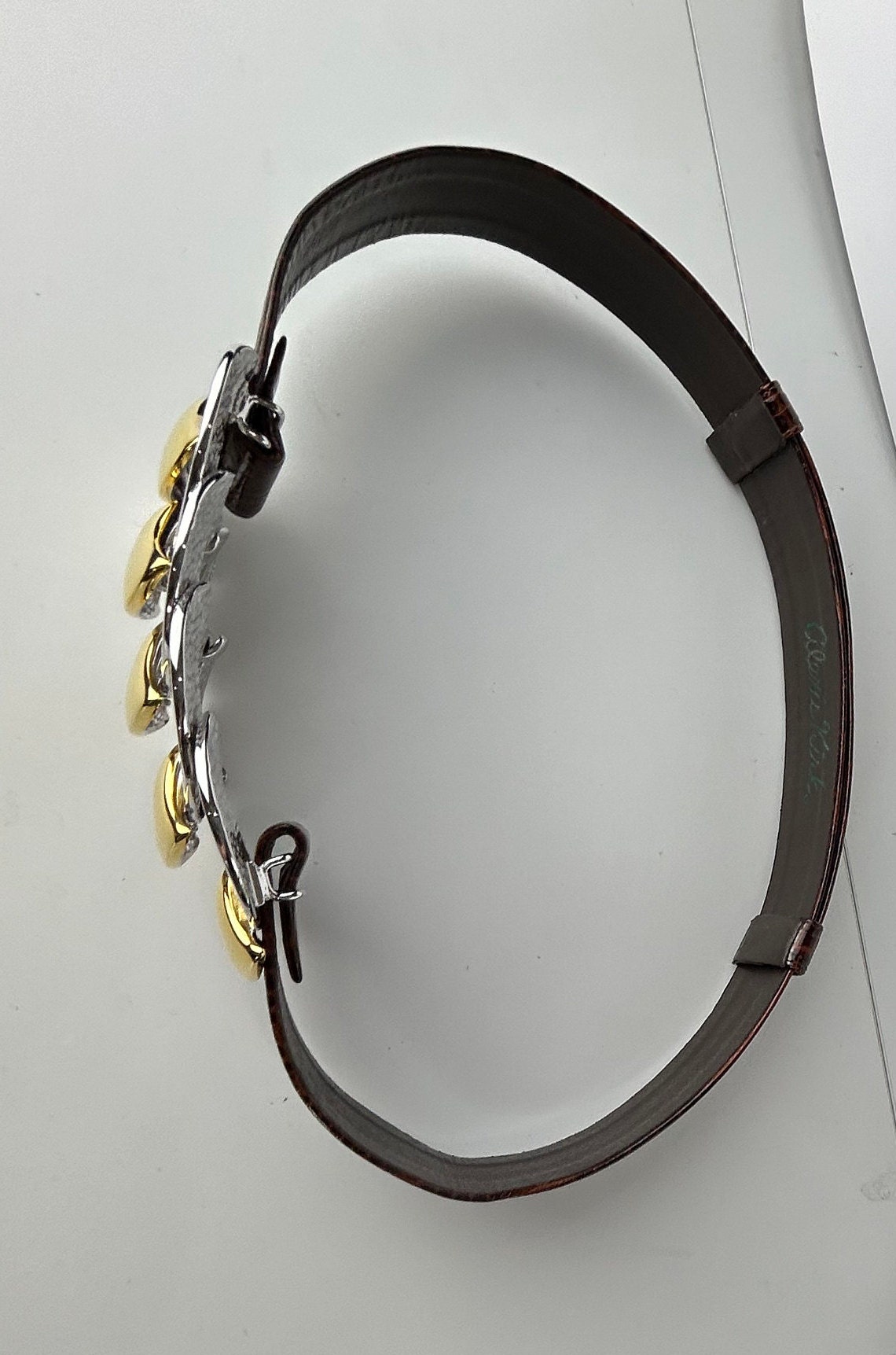 Vintage Alexis Kirk Gold & Silver Tone Statement Belt: Faux  display picture 1