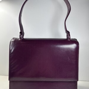 Bolso vintage Leon of California burdeos con asa superior