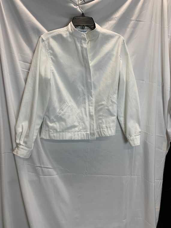 Vintage John Meyer White Zip Up jacket Size 10