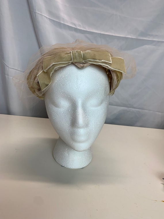 Vintage Quail Feather Hat with Veil