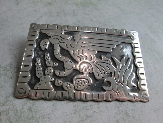 Vintage RJR Signed Sterling Mexico Bird and Snake… - image 2