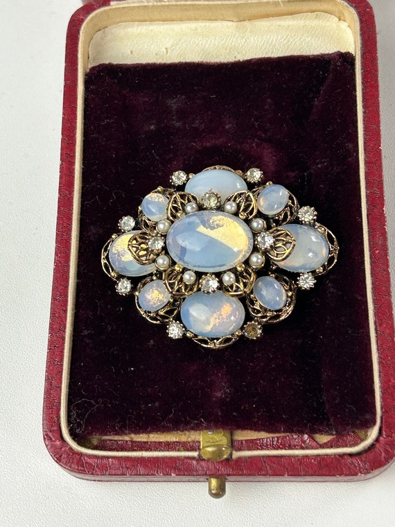 Vintage ART Arthur Pepper Art Moonstone Brooch