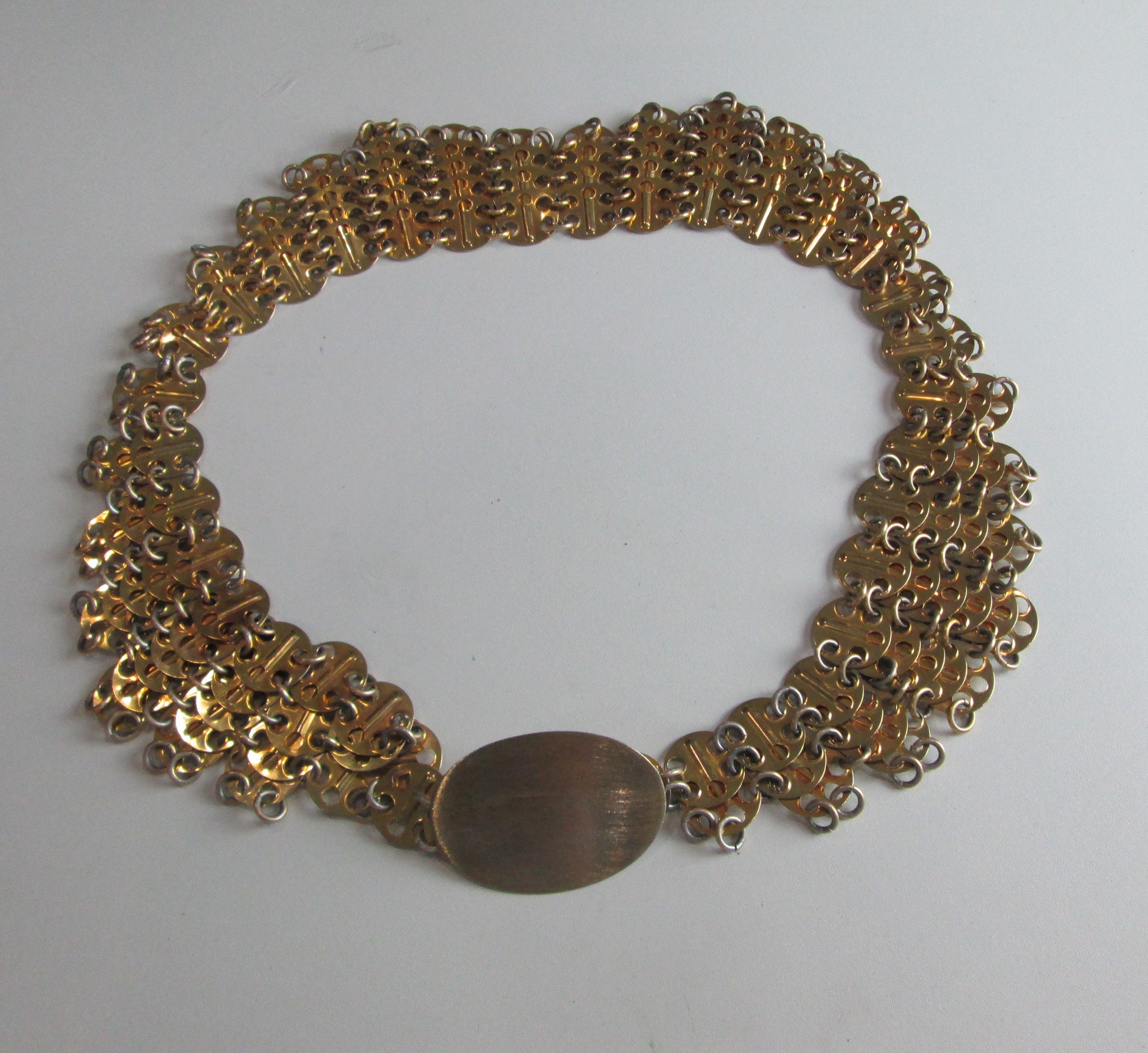 Collier Vintage Argent 925 Style Paco Rabanne Années 70 - Bijou Créateur à Identifier - Occasion