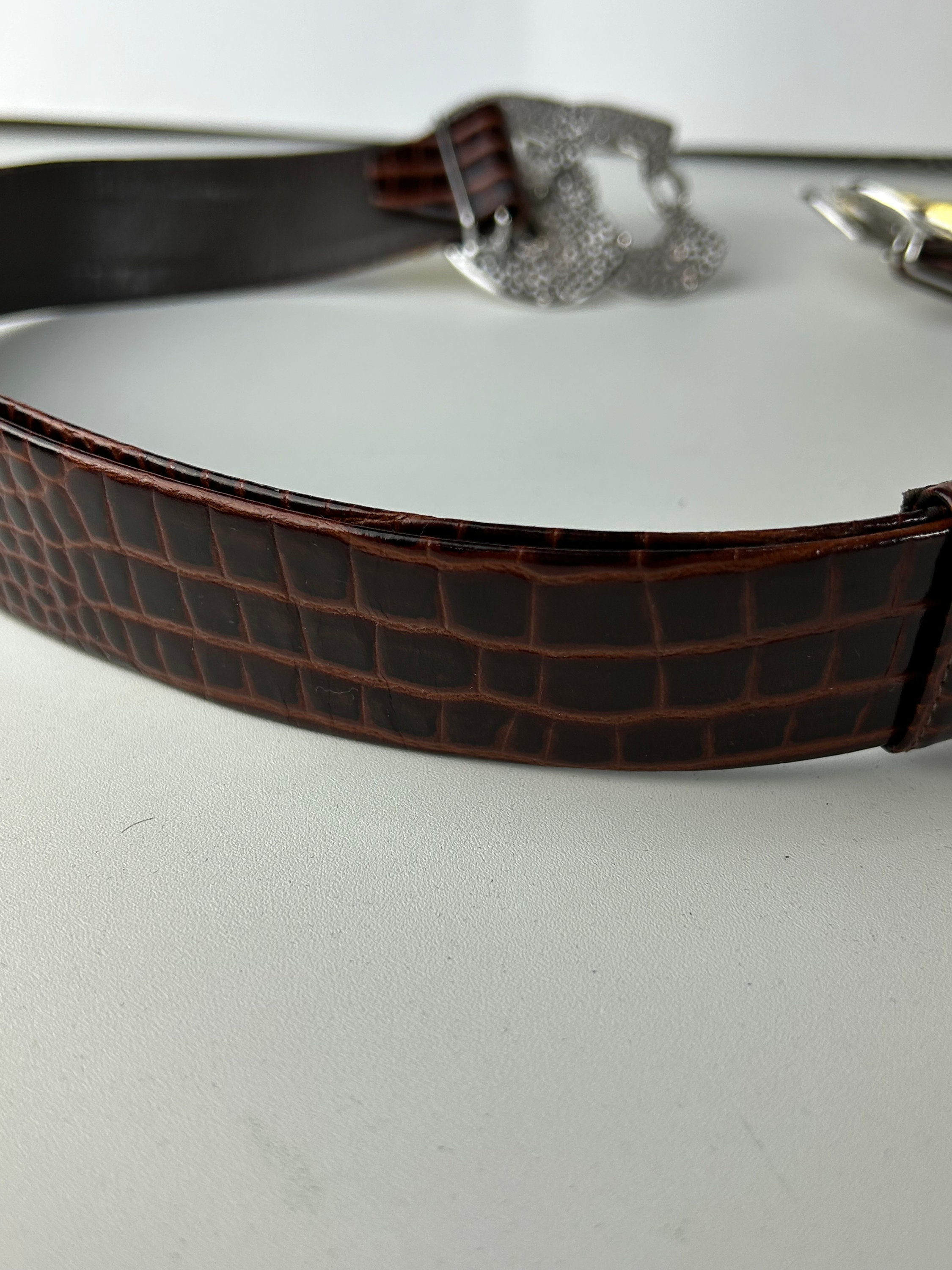 Vintage Alexis Kirk Gold & Silver Tone Statement Belt: Faux 