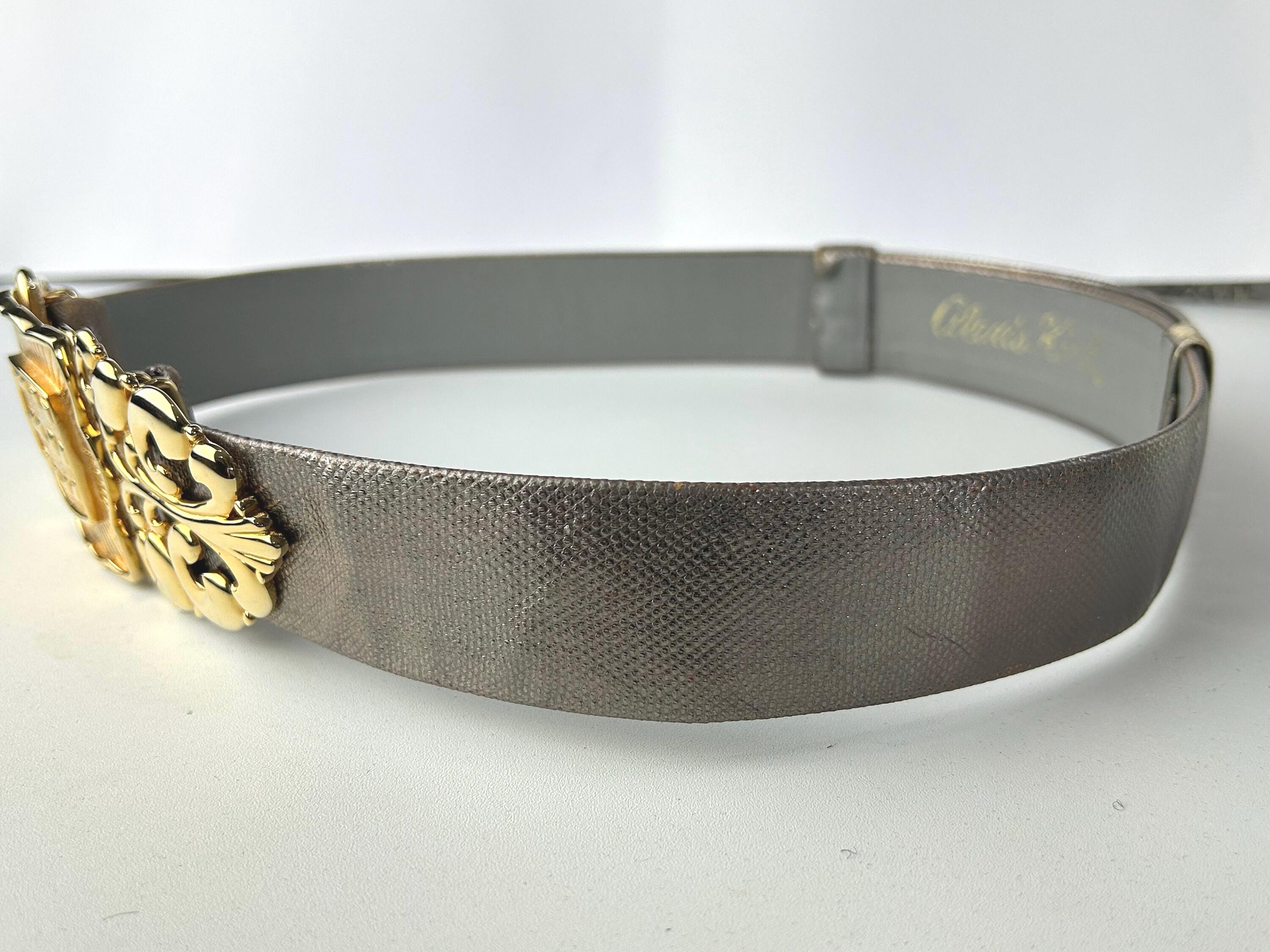 Vintage Alexis Kirk Gold Tone Belt Buckle With Silver  display picture 2