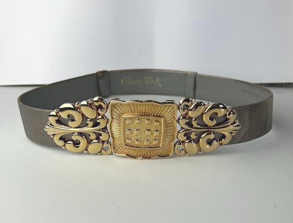 Vintage Alexis Kirk Gold Tone Belt Buckle With Silver  display picture 3