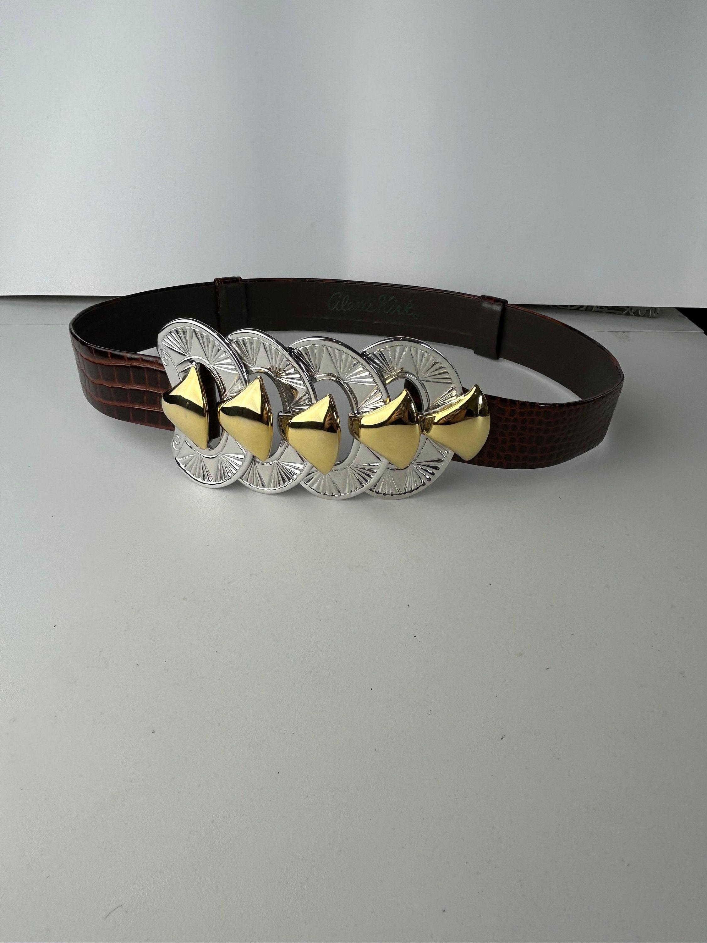 Vintage 1980’s Alexis Kirk Adjustable Elephant Walk Belt alexis kirk vintage belt Like new | Mercari main image 4