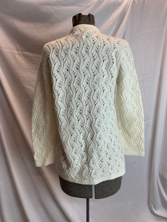 Vintage Jantzen 1960s Ivory Cardigan Sweater - Si… - image 6