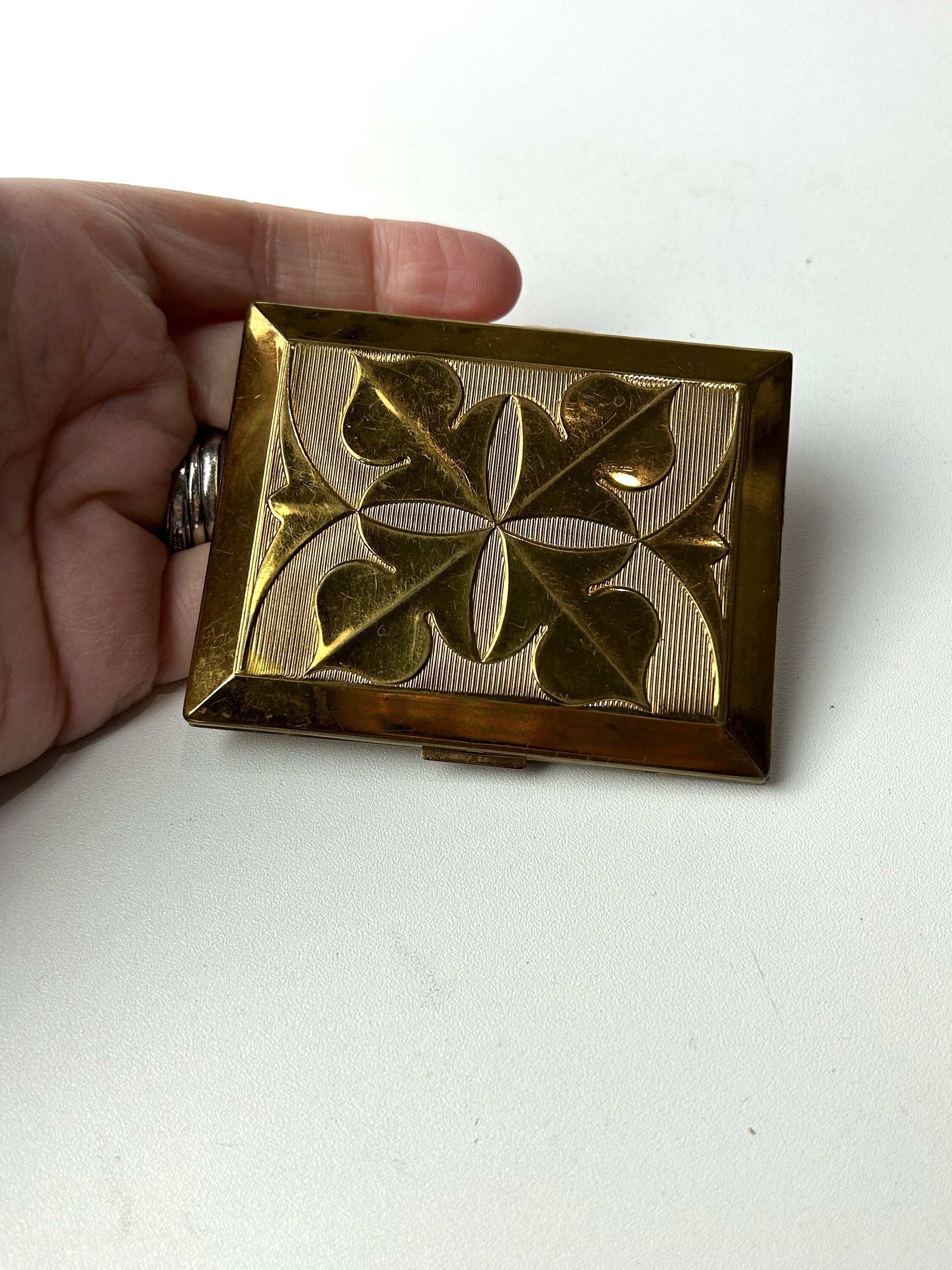 Vintage Richard Hudnut Blush and Powder Brass Compact - Etsy