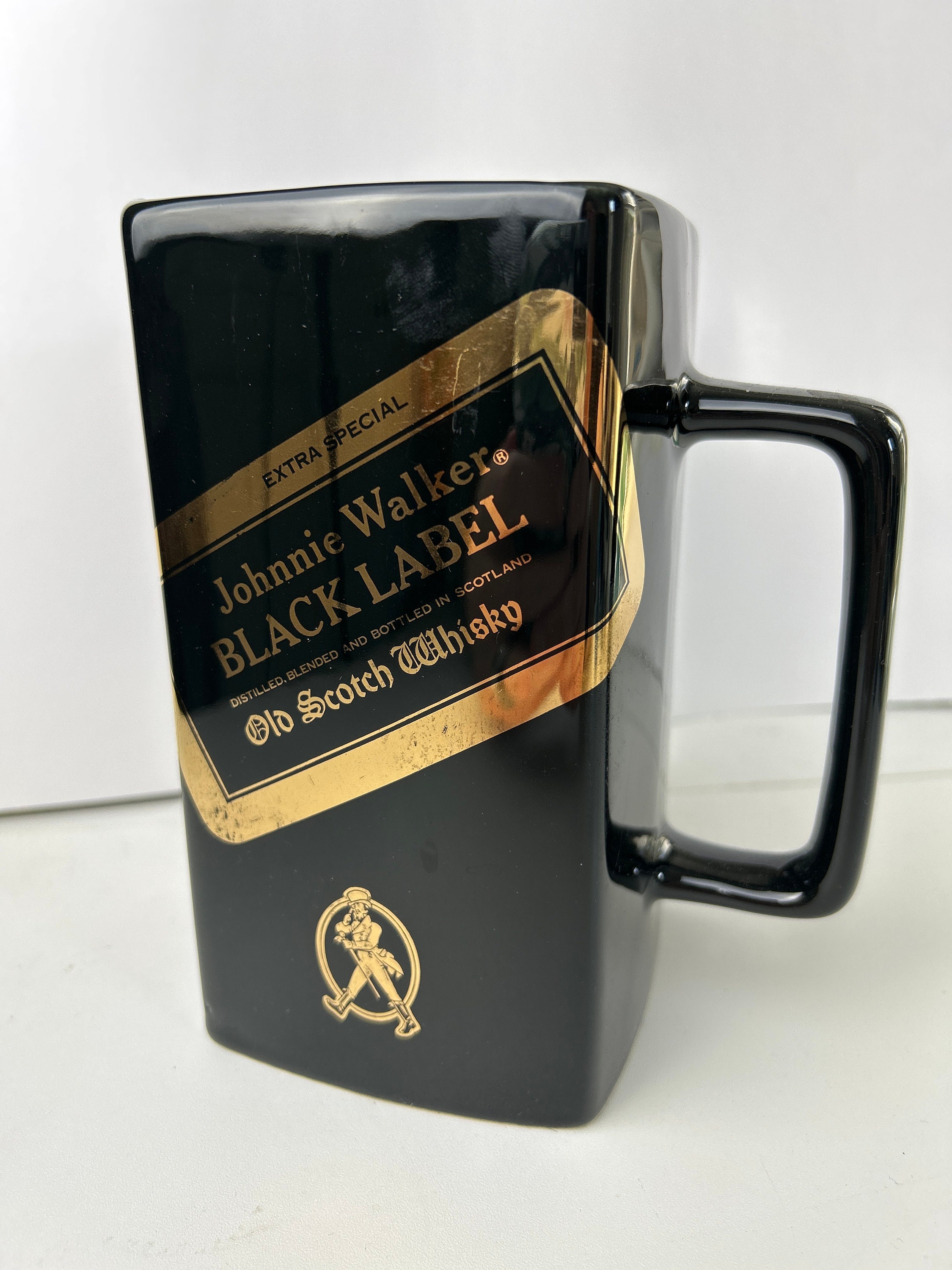 Vintage Johnny Walker Black Label Old Scotch Whiskey Pitcher Wade