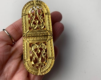 Vintage Accessocraft NYC Gold Tone Etruscan Belt Buckle - Etsy