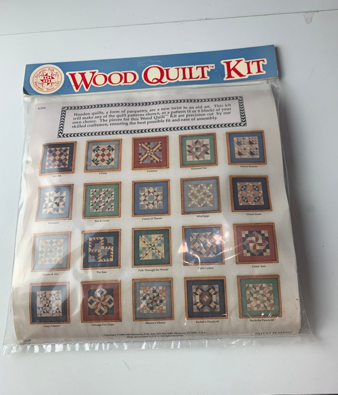 Vintage Detweiler Folk Arts Wood Quilt Kit New Unopened Etsy