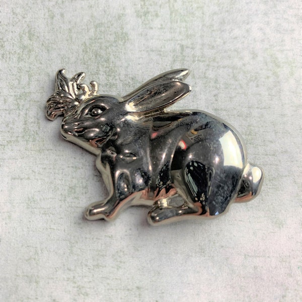 Vintage John Hardy Silver Tone Rabbit Scarf / Tie Clip