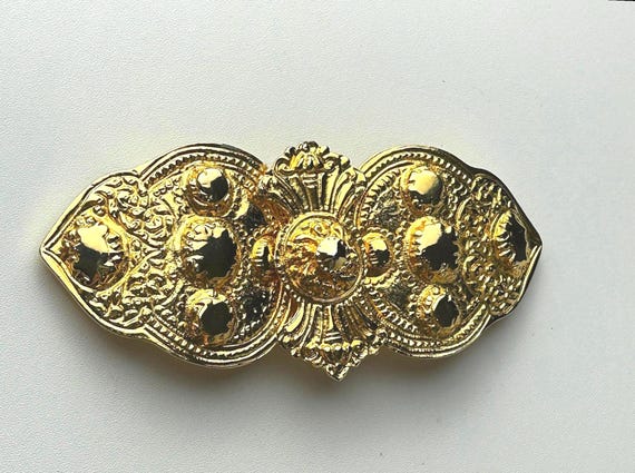 Vintage Alexis Kirk Gold Statement Belt Buckle - Etsy display picture 1