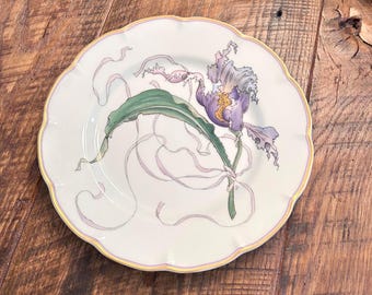Haviland Limoges Orchid Orchidee Fleurs et Rubans Collector Plate