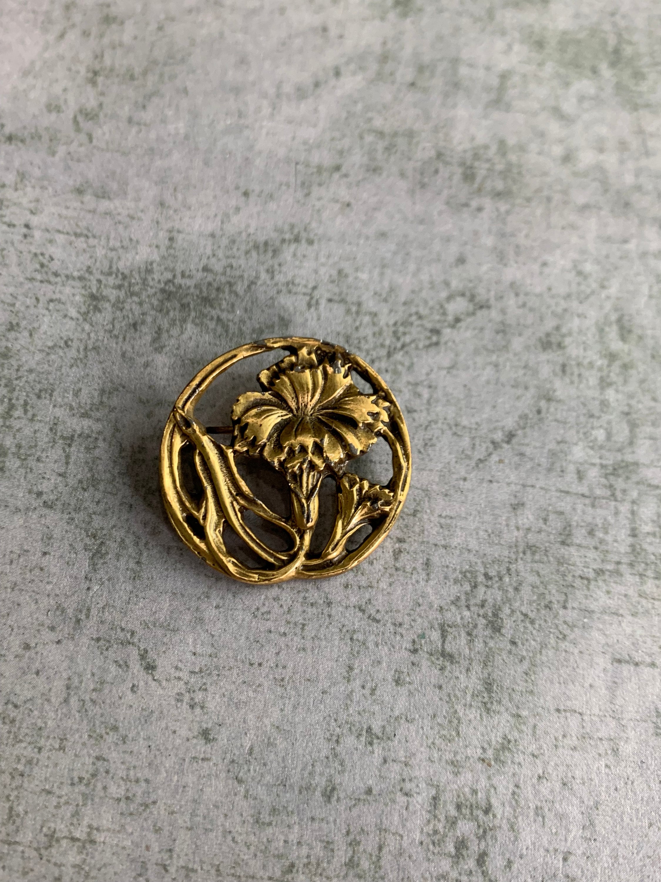 Vintage Alva Museum Replica Gold Tone Flower Brooch - Etsy