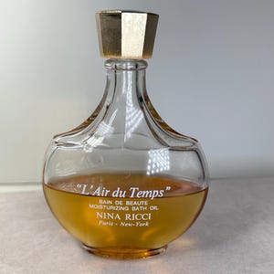 Vintage Nina Ricci L&#39;Air du Temps Moisturizing Bath Oil