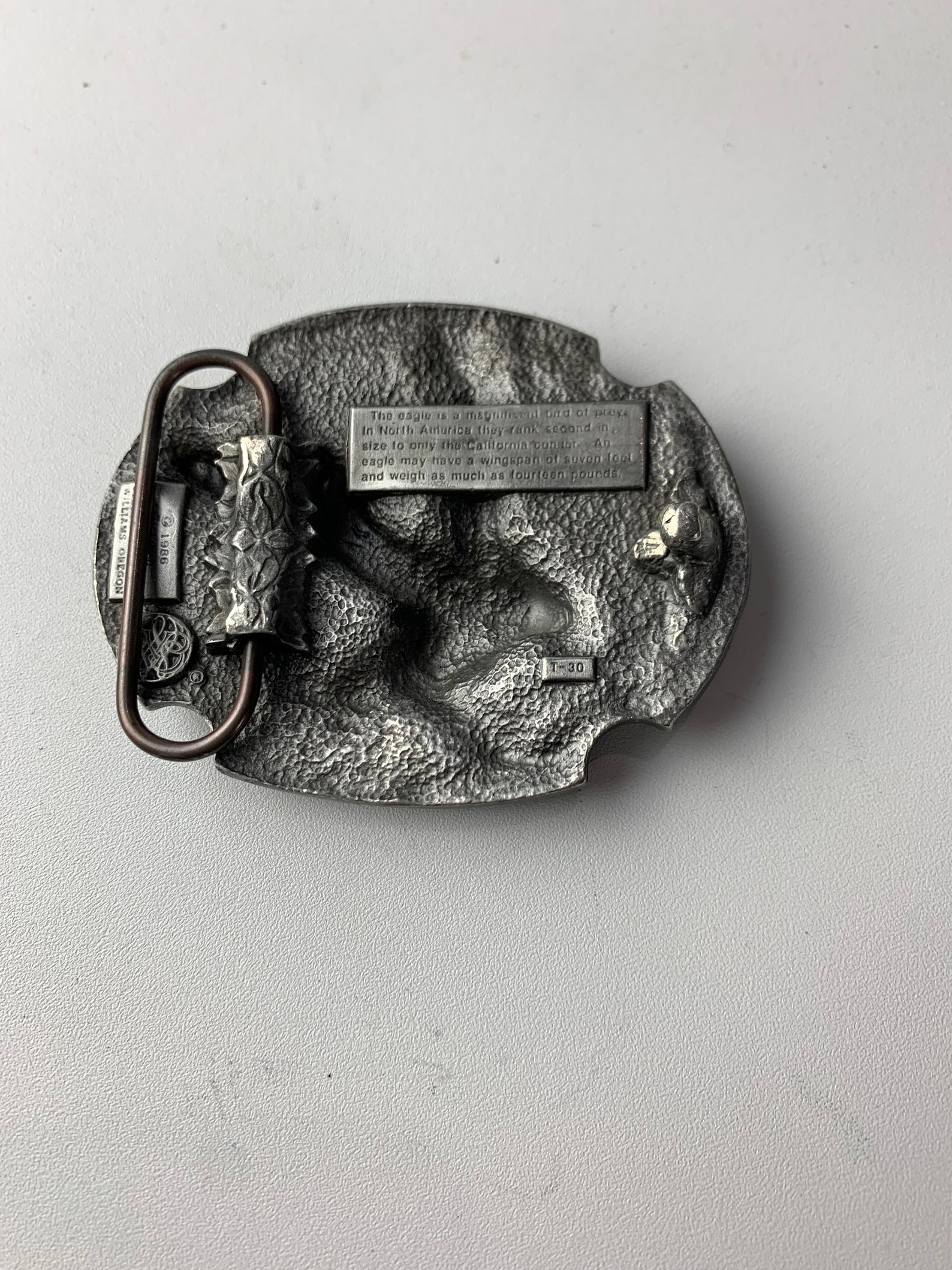 Vintage Eagle Bergamot Brass Works Silver Tone Belt Buckle Etsy