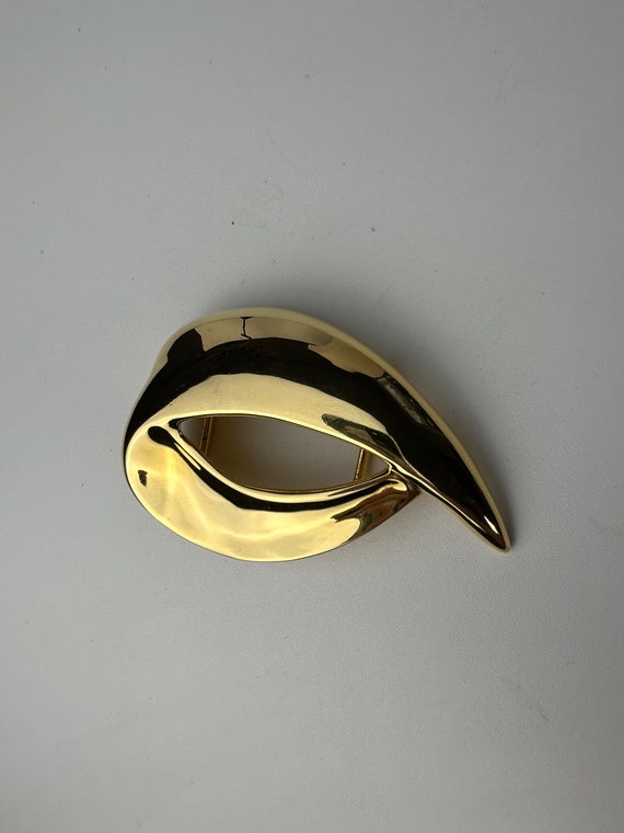 Vintage Alexis Kirk Gold Abstract Buckle