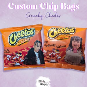 Custom Cheeto Bags With your Favorite artist, character or even YOURSELF | Personalized Cheeto Bags | Filled Bags | 1 or 2 Pictures