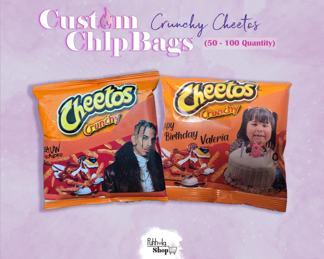 Custom Cheeto Chip Bags: Personalized Snack Party Favors | 50-100qty ...