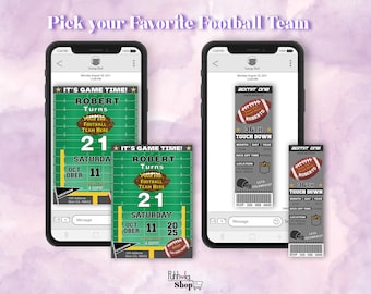 Invito di compleanno personalizzato per la squadra di calcio (invito digitale)