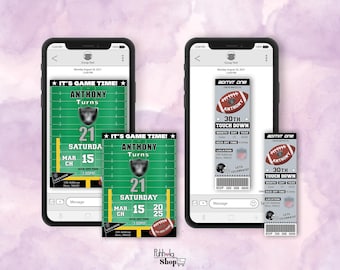 Football Themed Birthday Invitation | Raiders | E Invite | Digital Invitation | Editing is taken care of