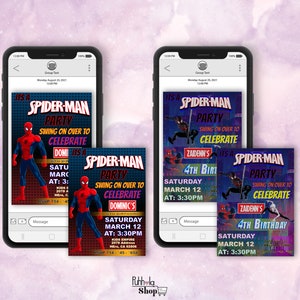 Spiderman - Verse Birthday Invitation | Birthday Invitation | E Invite | Digital Invitation | Editing is taken care of